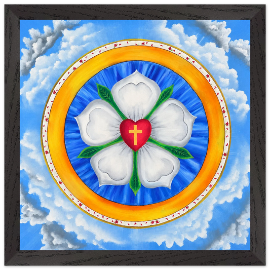 Lutherrose – gerahmter Kunstdruck, Ansicht 2