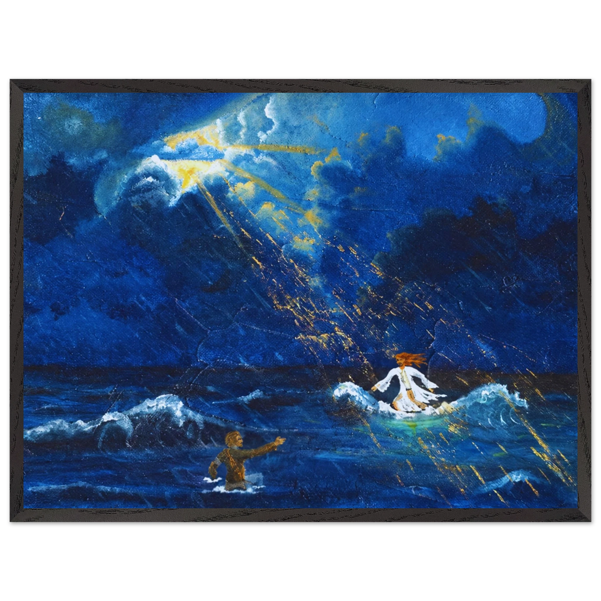 Jesus und Petrus auf dem Wasser – gerahmter Kunstdruck, Ansicht 6