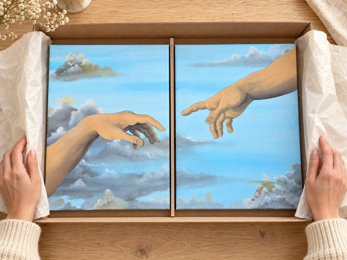 Die ausgestreckte Hand (Diptychon)