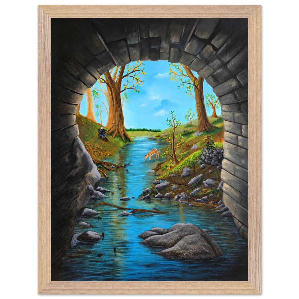 Dunkelheit und Licht – gerahmter Kunstdruck, Ansicht 9