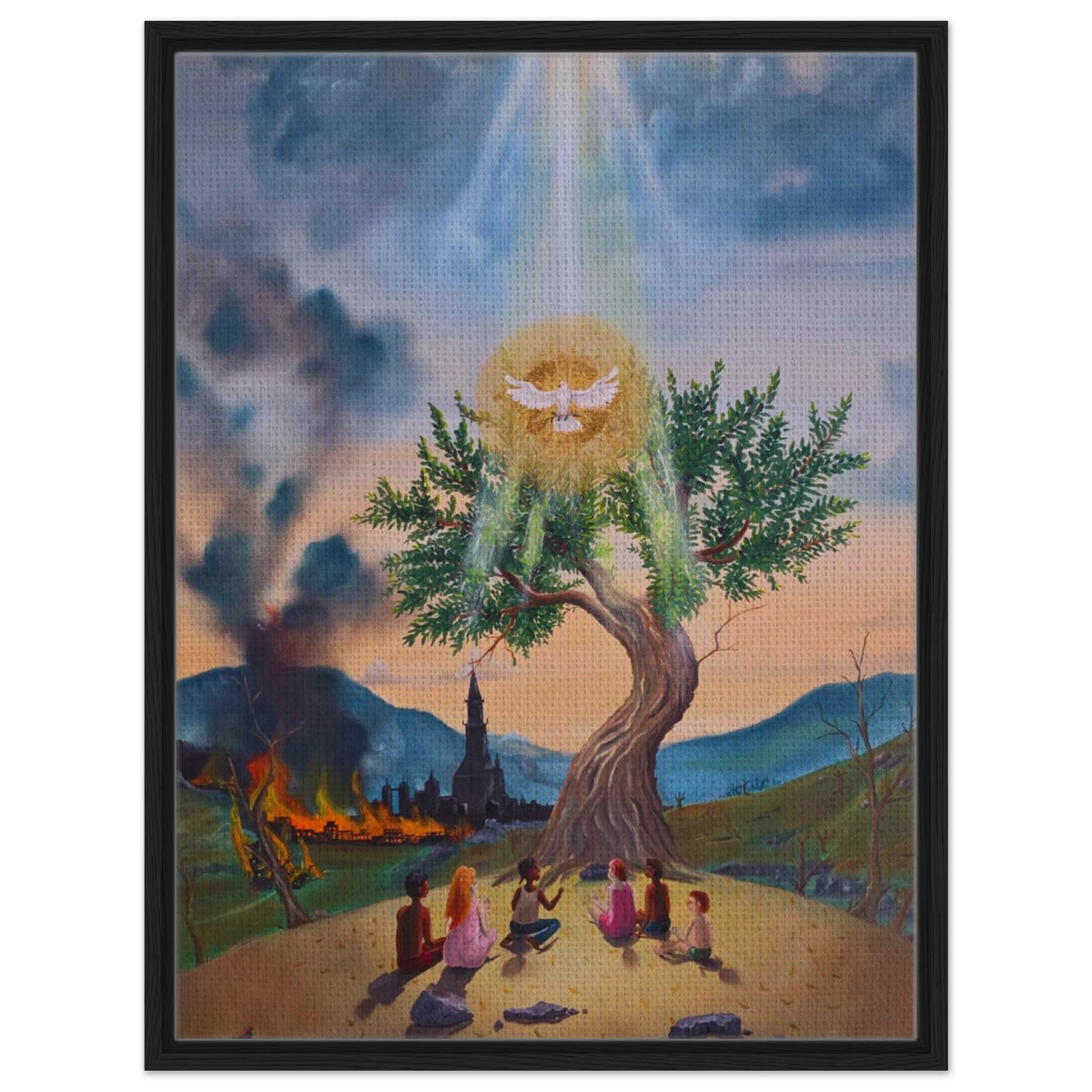 Der letzte Olivenbaum – gerahmte Leinwand, Ansicht 8