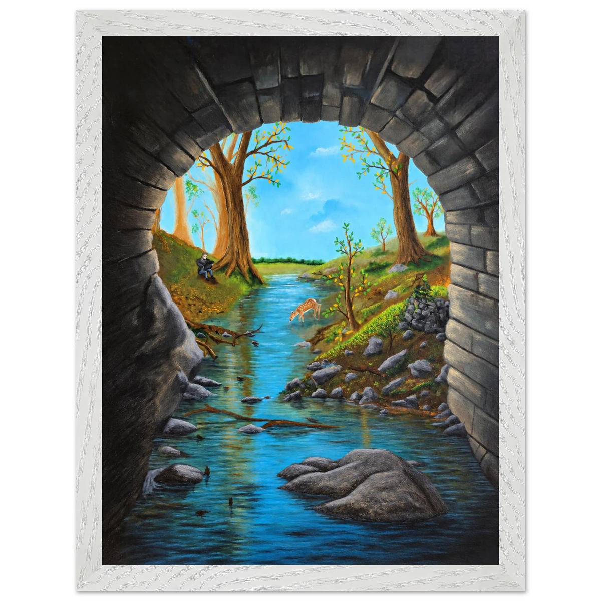 Dunkelheit und Licht – gerahmter Kunstdruck, Ansicht 5