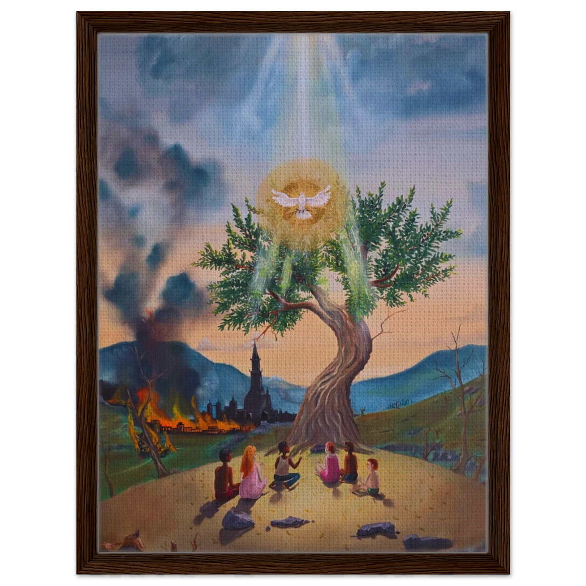 Der letzte Olivenbaum – gerahmte Leinwand, Ansicht 7