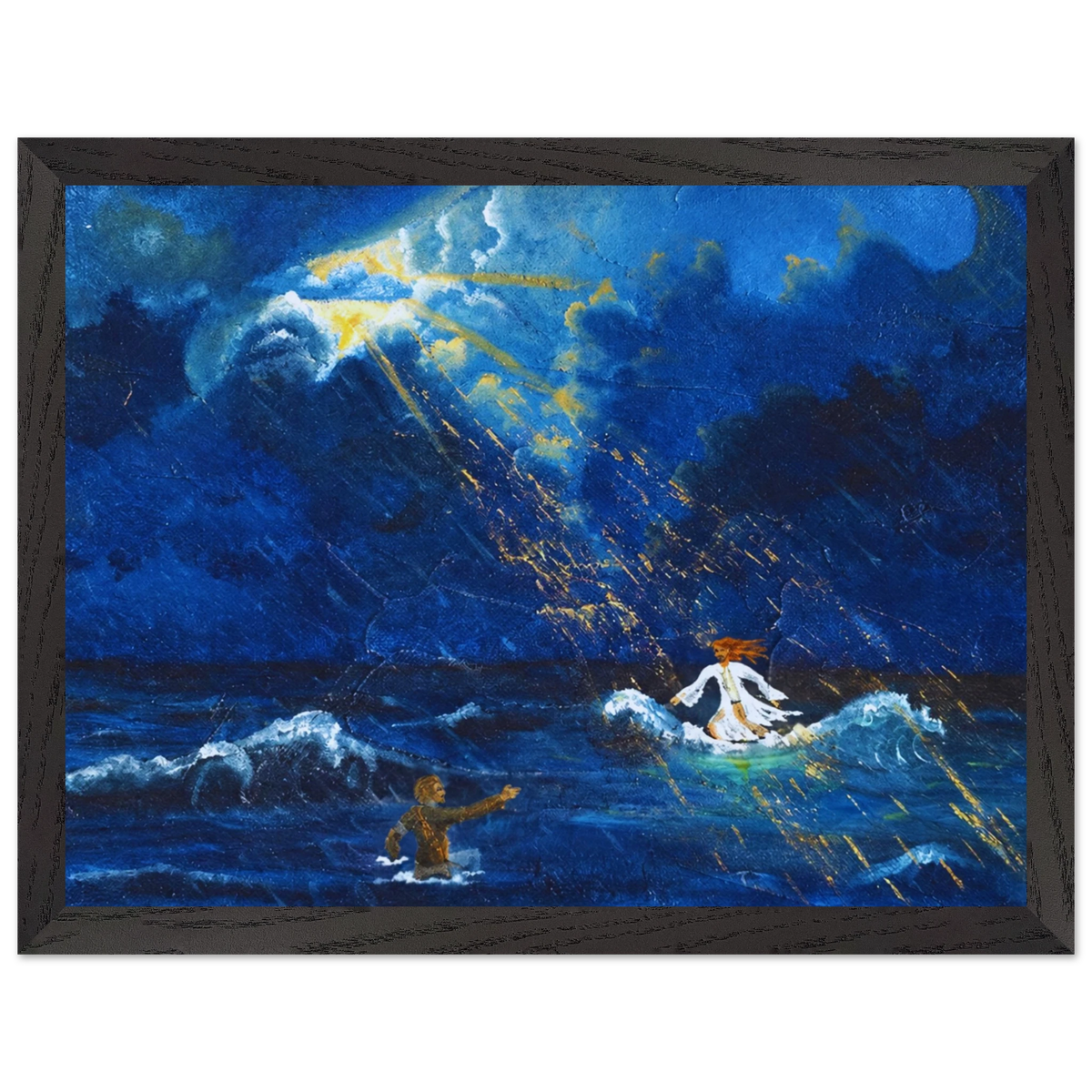 Jesus und Petrus auf dem Wasser – gerahmter Kunstdruck, Ansicht 7