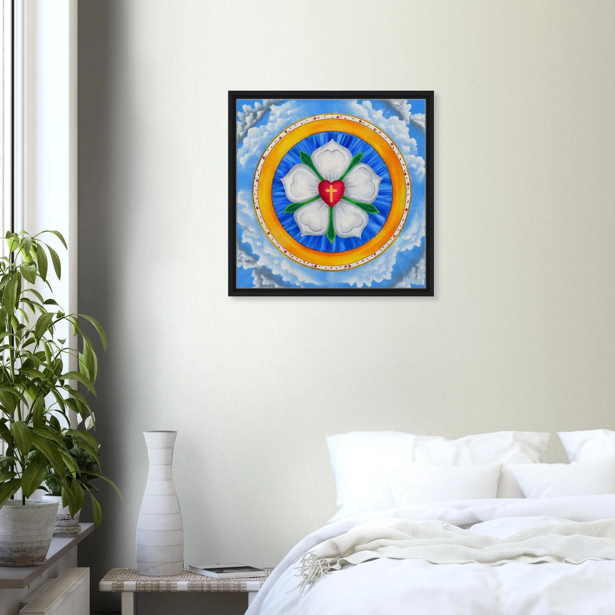Lutherrose – gerahmte Leinwand, Ansicht 9