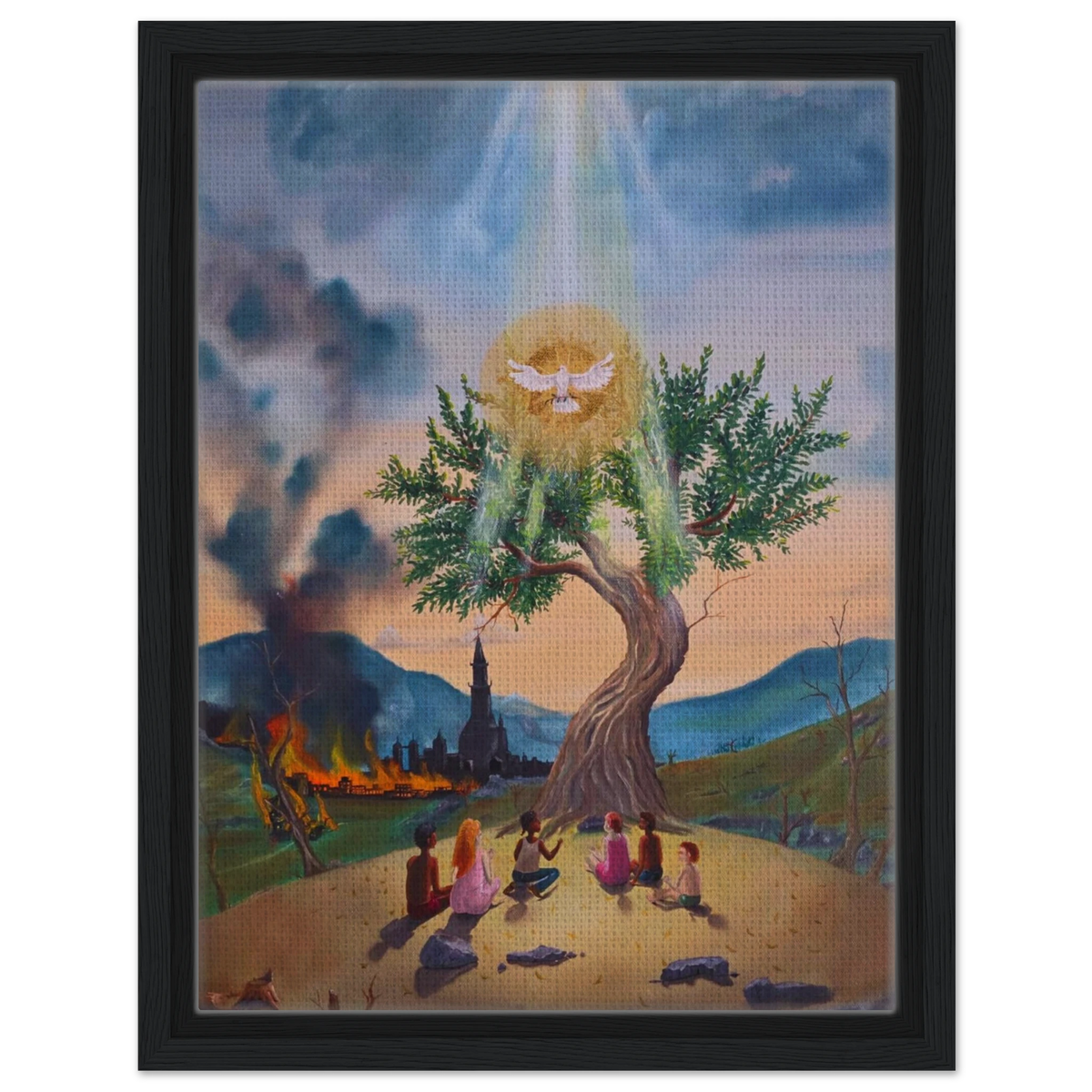 Der letzte Olivenbaum – gerahmte Leinwand, Ansicht 6