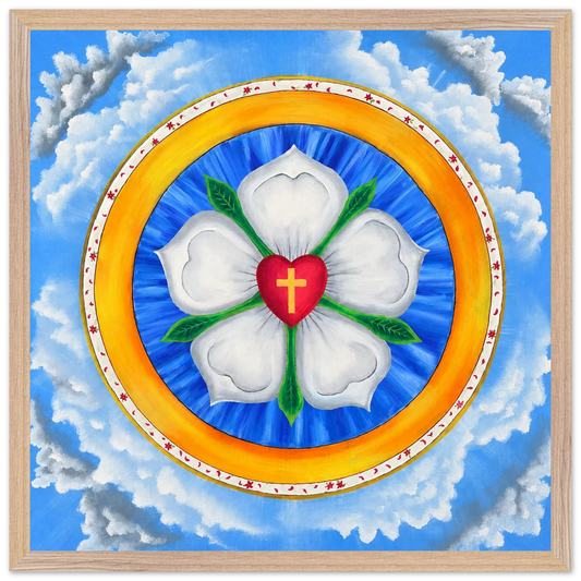 Lutherrose – gerahmter Kunstdruck nach Maximilian Schroeder