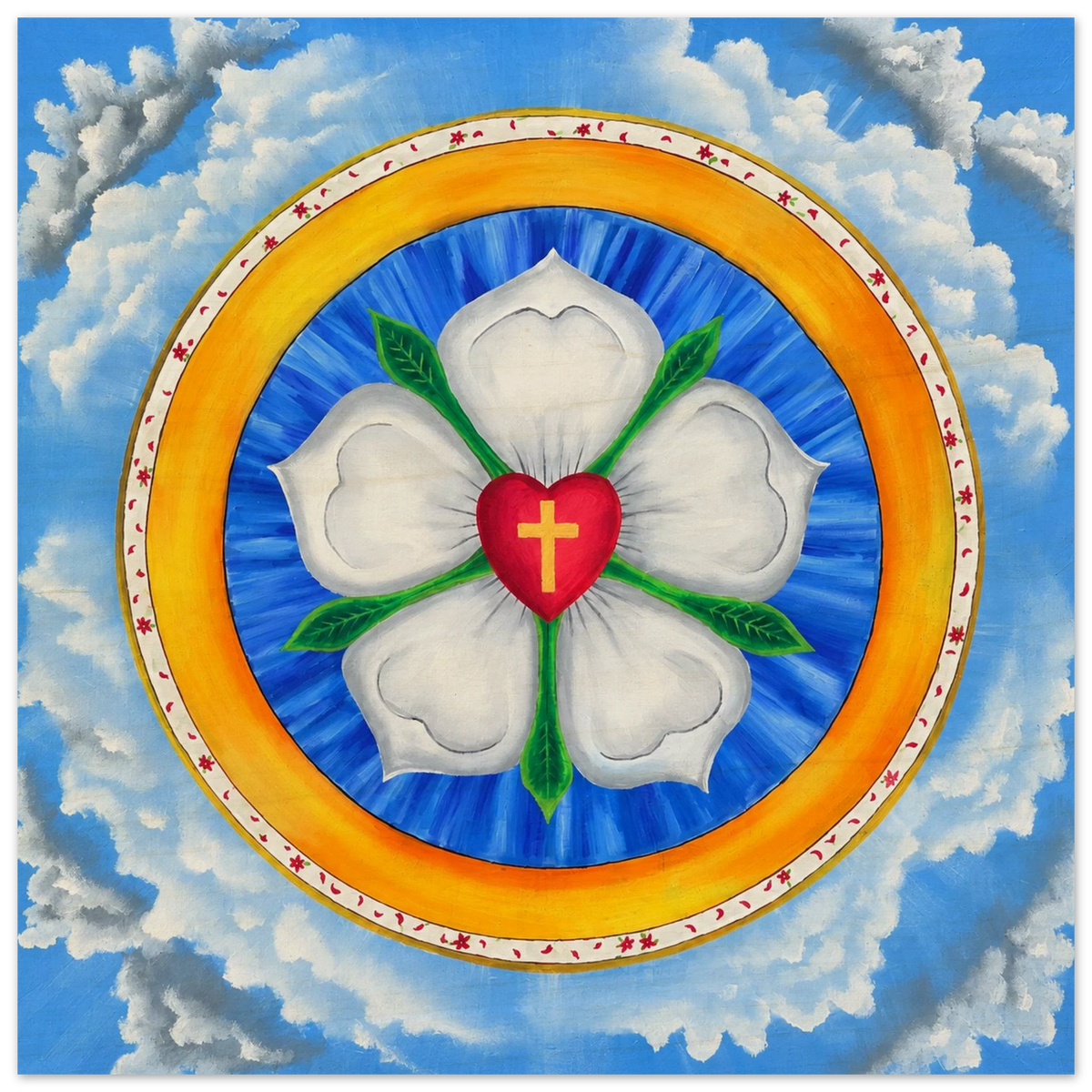 Lutherrose – Holzdruck, Ansicht 2