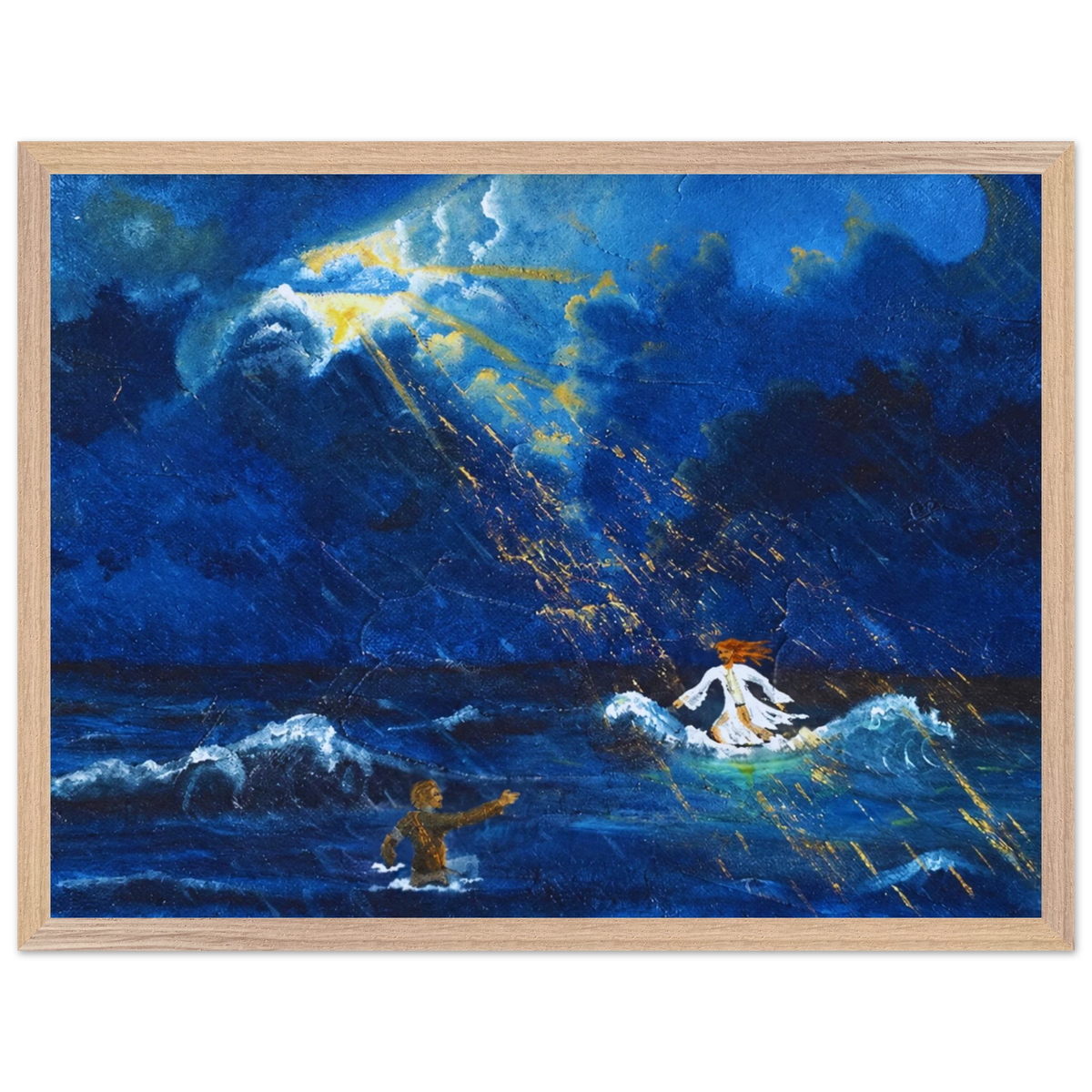 Jesus und Petrus auf dem Wasser – gerahmter Kunstdruck, Ansicht 9