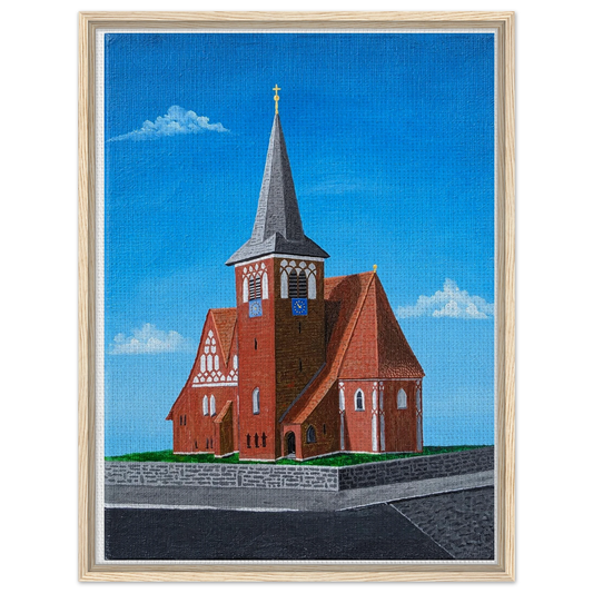 Rothenseer Kirche – gerahmte Leinwand nach Maximilian Schroeder