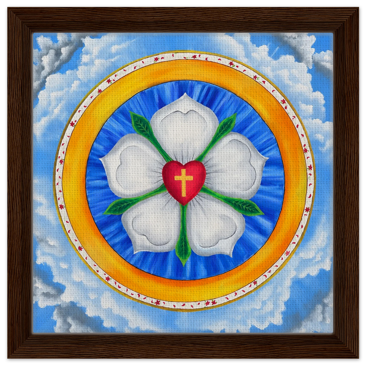 Lutherrose – gerahmte Leinwand, Ansicht 2