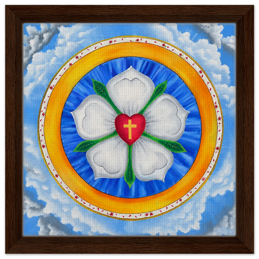 Lutherrose – gerahmte Leinwand, Ansicht 2