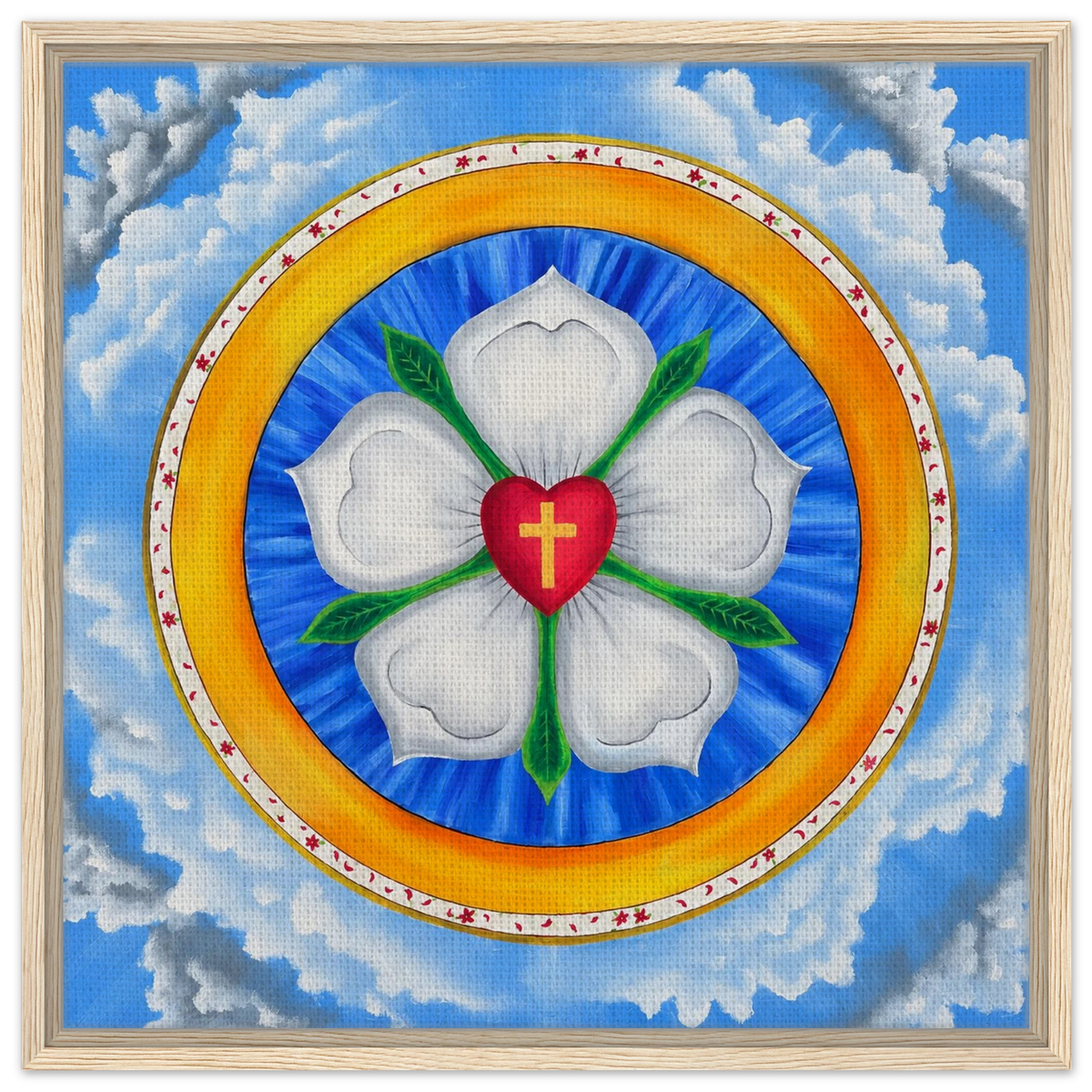 Lutherrose – gerahmte Leinwand, Ansicht 5