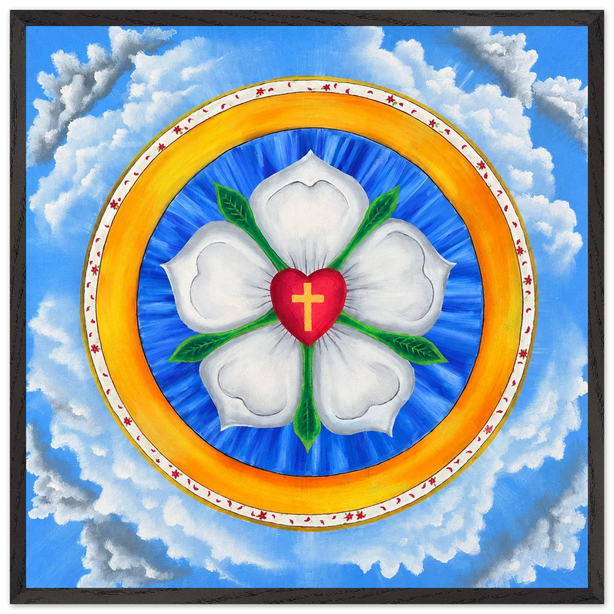 Lutherrose – gerahmter Kunstdruck, Ansicht 7