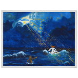 Jesus und Petrus auf dem Wasser – gerahmter Kunstdruck nach Maximilian Schroeder