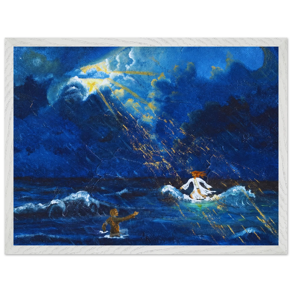 Jesus und Petrus auf dem Wasser – gerahmter Kunstdruck, Ansicht 8