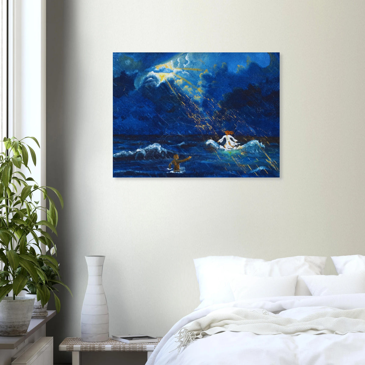 Jesus und Petrus auf dem Wasser – Kunstdruck auf Papier, Ansicht 5