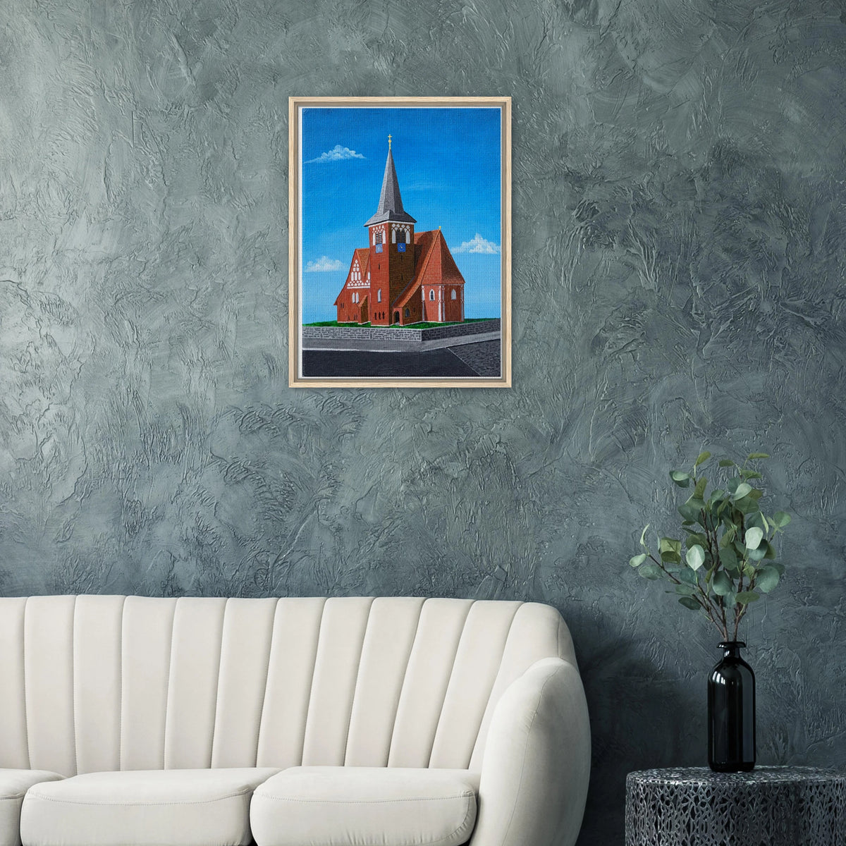 Rothenseer Kirche – gerahmte Leinwand, Ansicht 12