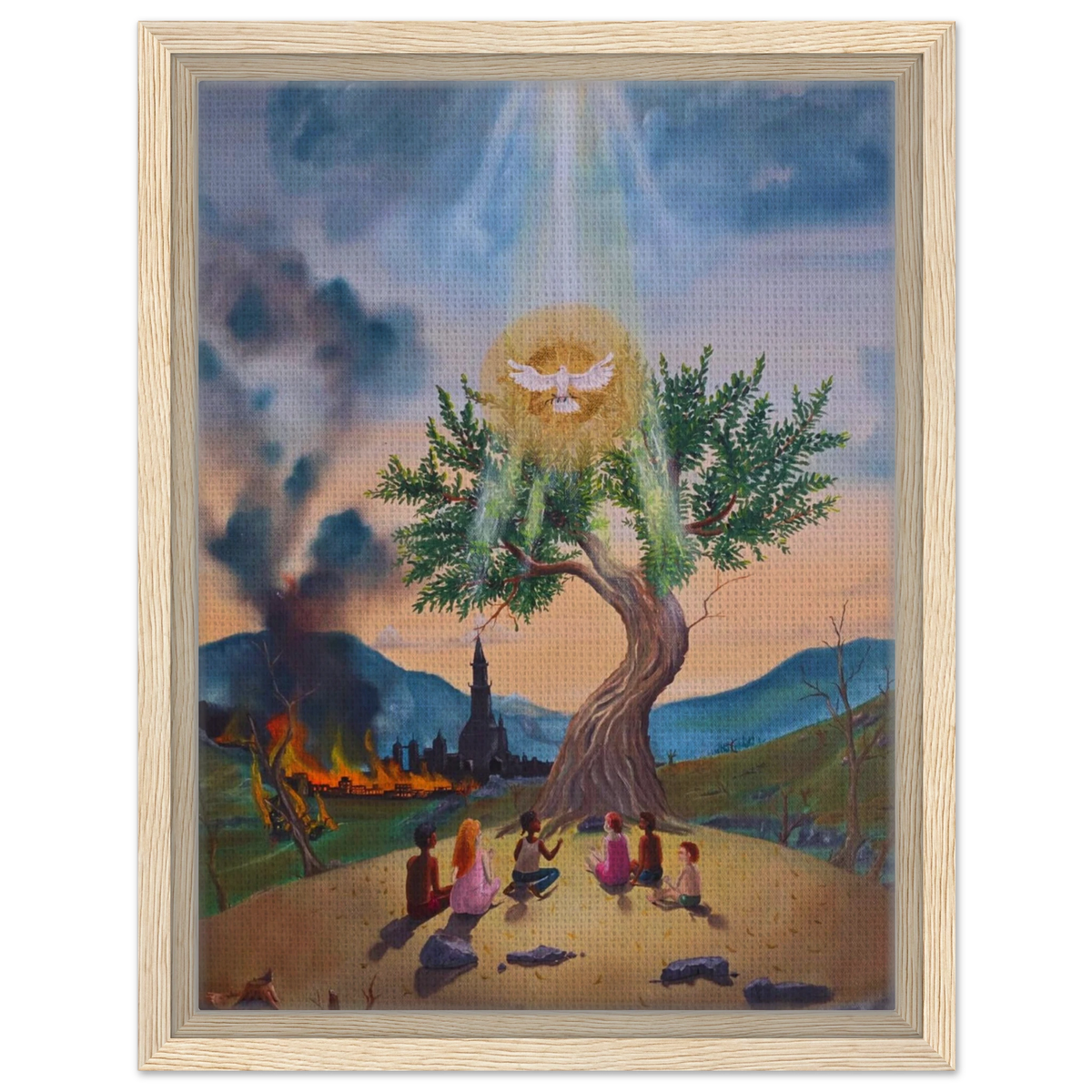 Der letzte Olivenbaum – gerahmte Leinwand, Ansicht 4
