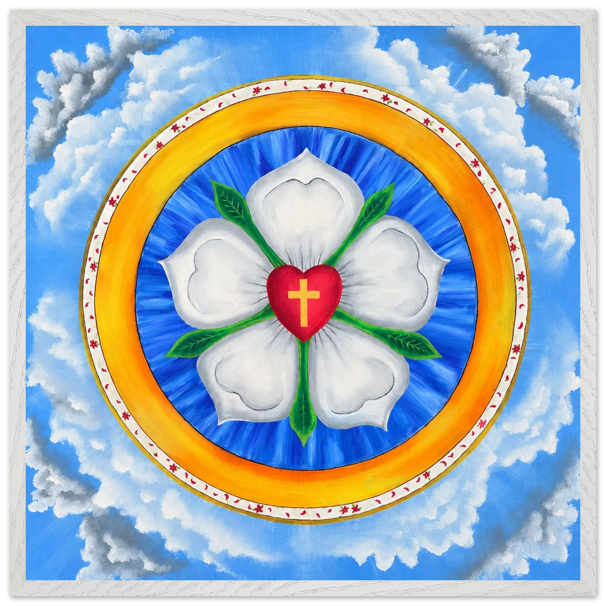 Lutherrose – gerahmter Kunstdruck, Ansicht 5