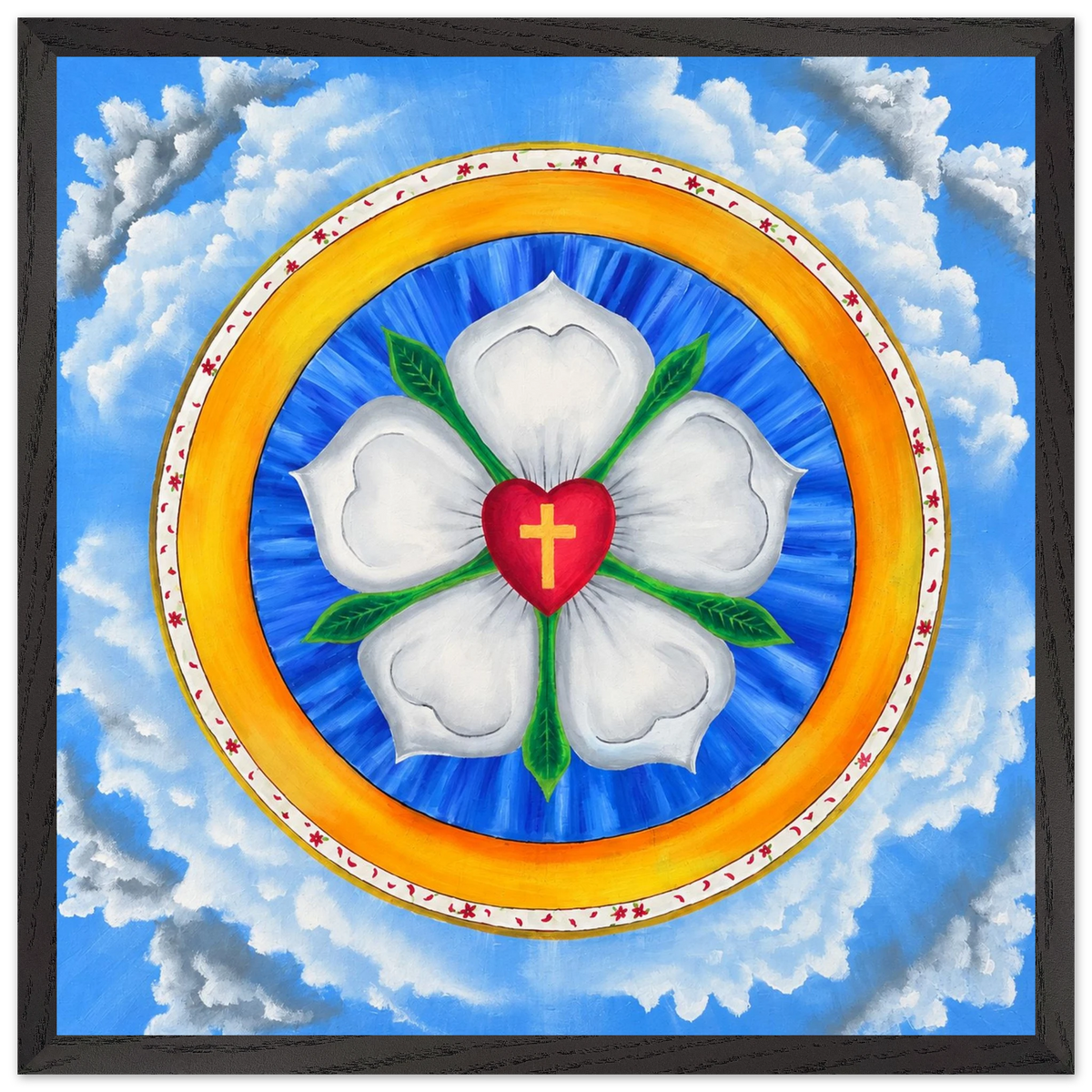 Lutherrose – gerahmter Kunstdruck, Ansicht 8