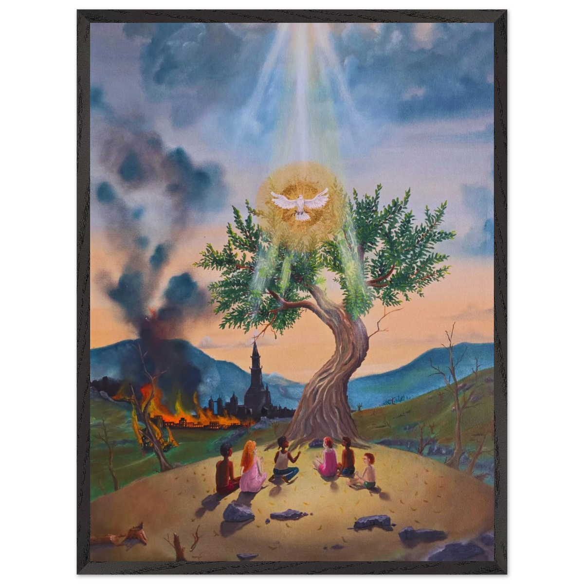 Der letzte Olivenbaum – gerahmter Kunstdruck, Ansicht 2