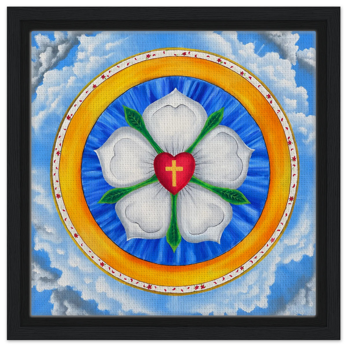Lutherrose – gerahmte Leinwand, Ansicht 4
