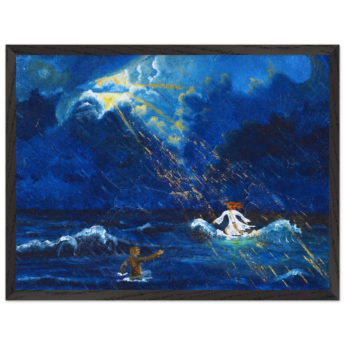 Jesus und Petrus auf dem Wasser – gerahmter Kunstdruck, Ansicht 5
