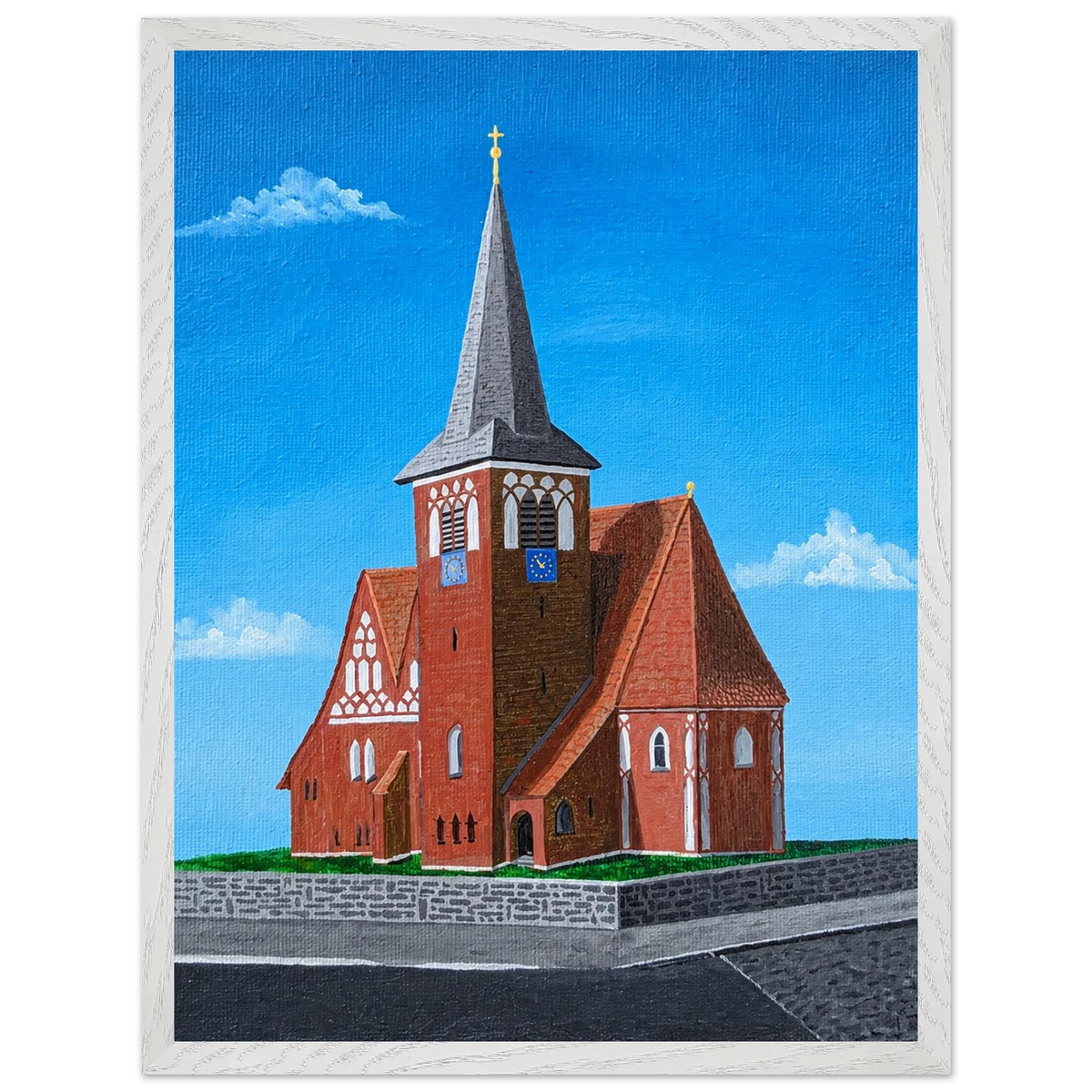 Rothenseer Kirche – gerahmter Kunstdruck, Ansicht 6