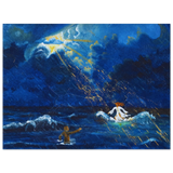Jesus und Petrus auf dem Wasser – Kunstdruck auf Papier nach Maximilian Schroeder
