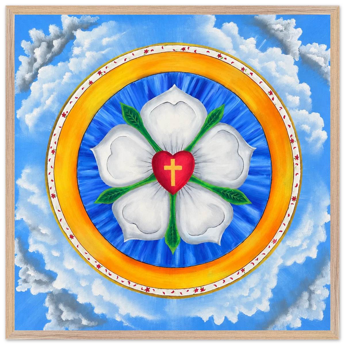 Lutherrose – gerahmter Kunstdruck, Ansicht 6