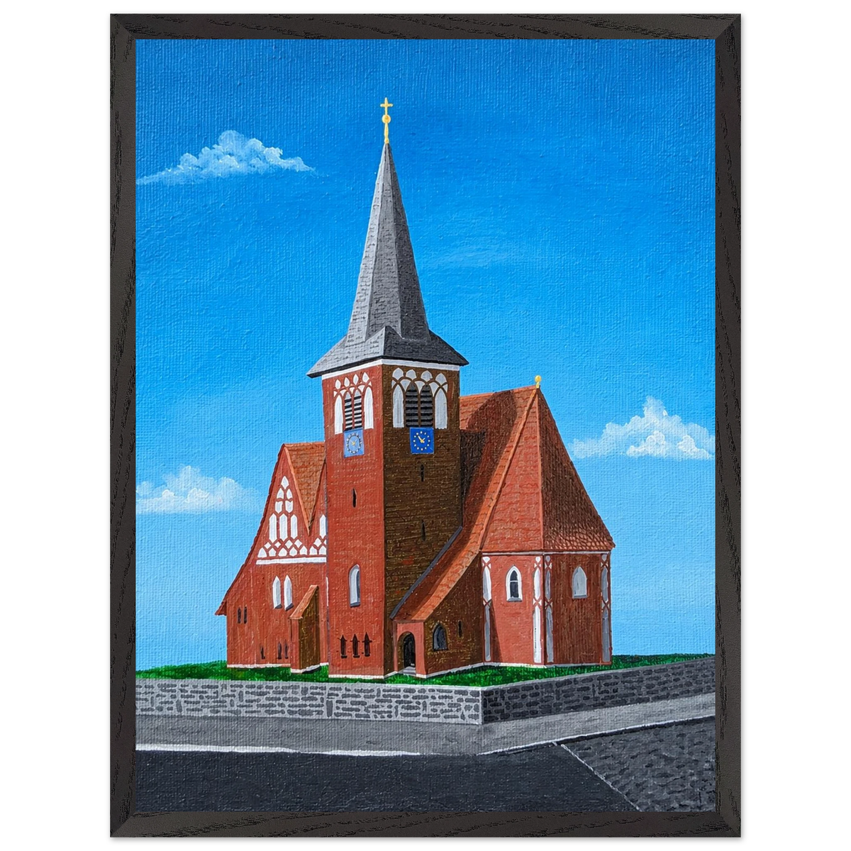Rothenseer Kirche – gerahmter Kunstdruck, Ansicht 2