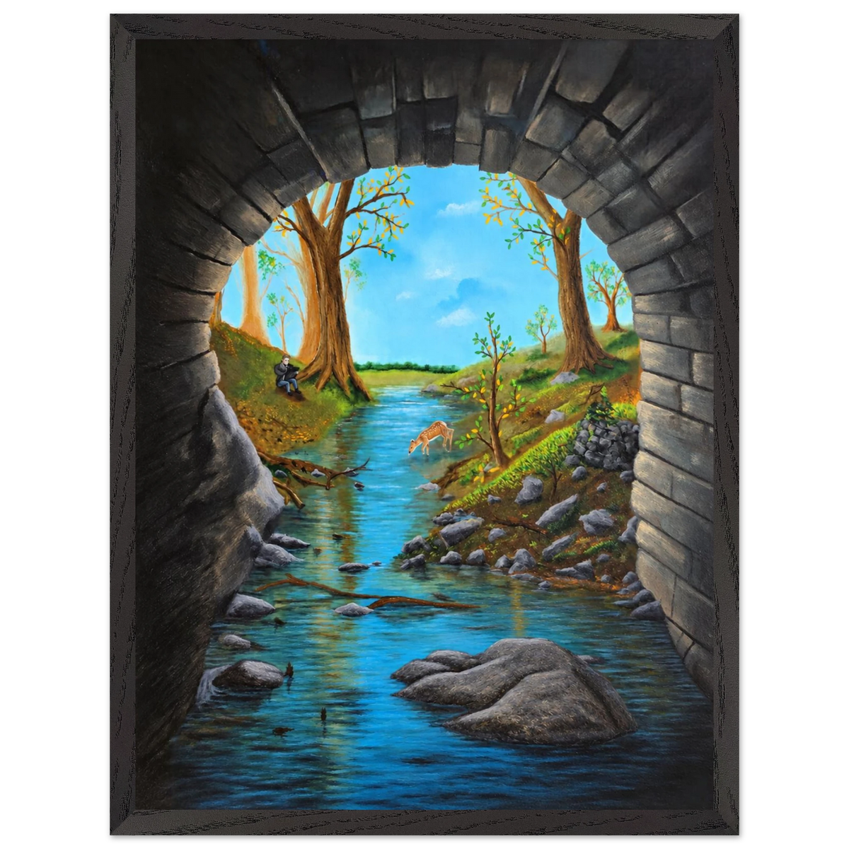 Dunkelheit und Licht – gerahmter Kunstdruck, Ansicht 6