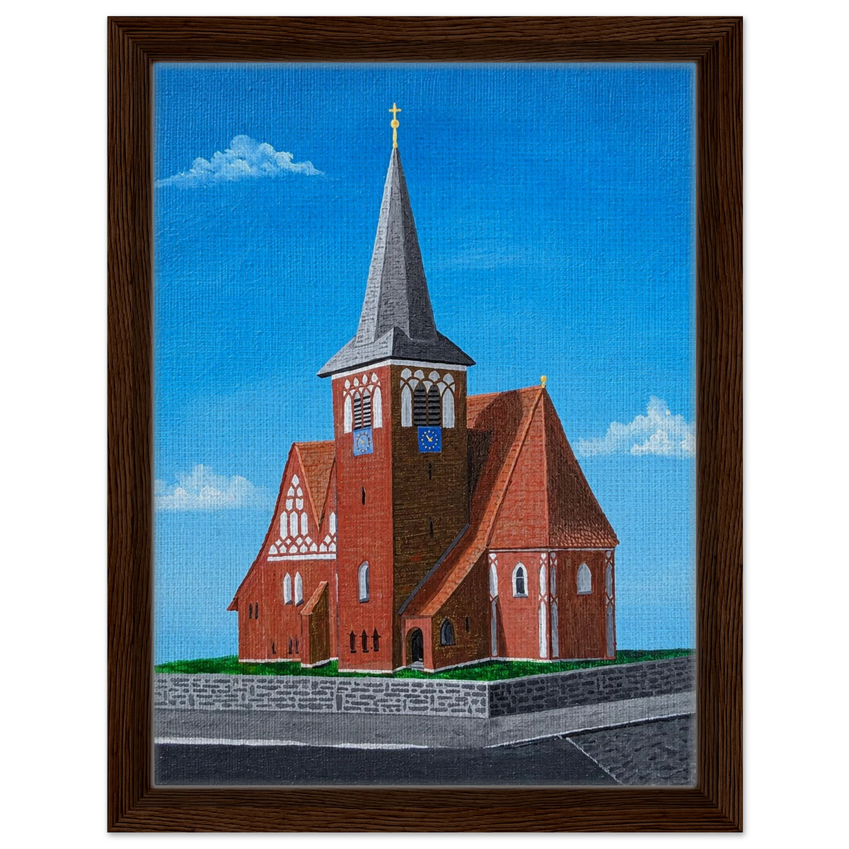 Rothenseer Kirche – gerahmte Leinwand, Ansicht 4