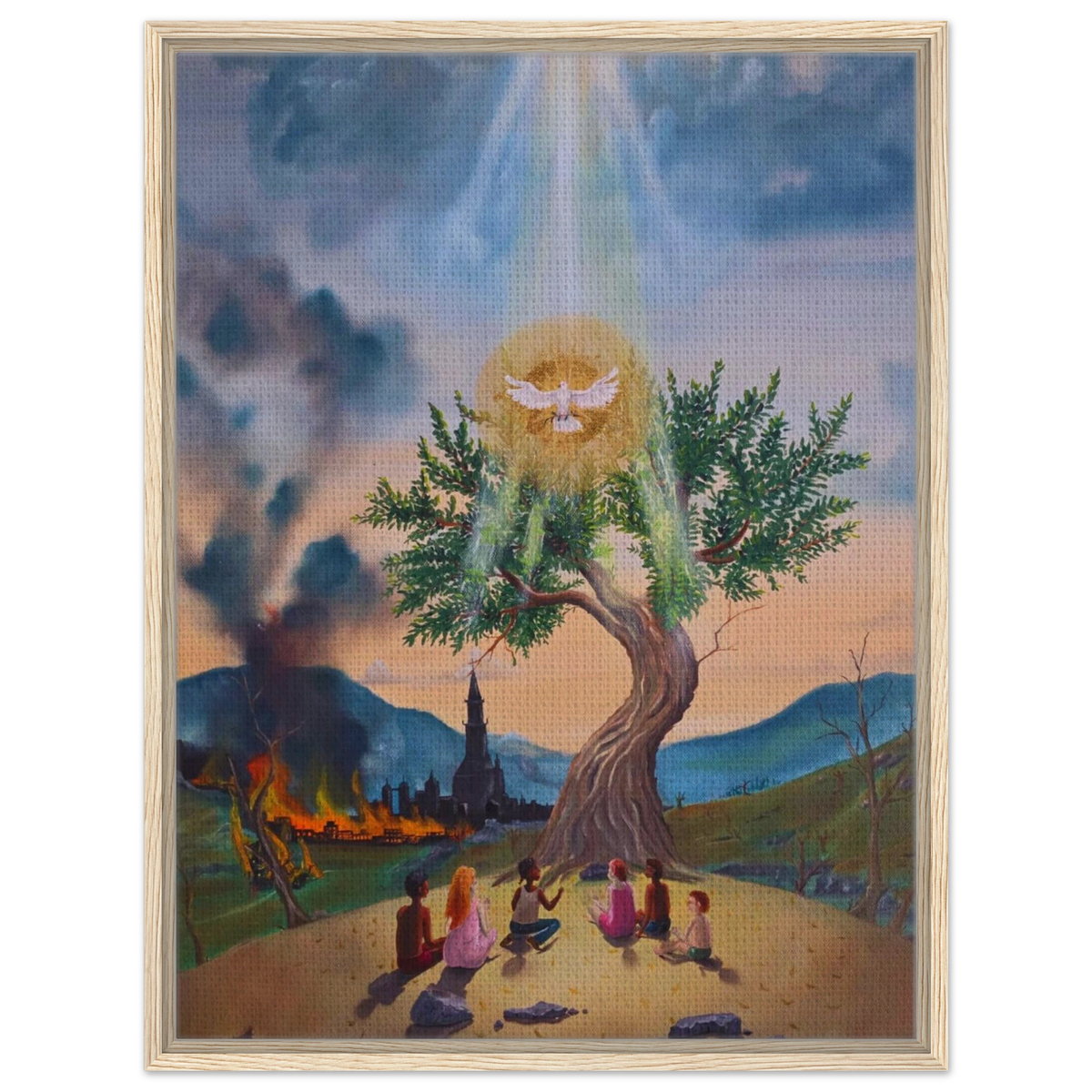 Der letzte Olivenbaum – gerahmte Leinwand, Ansicht 3