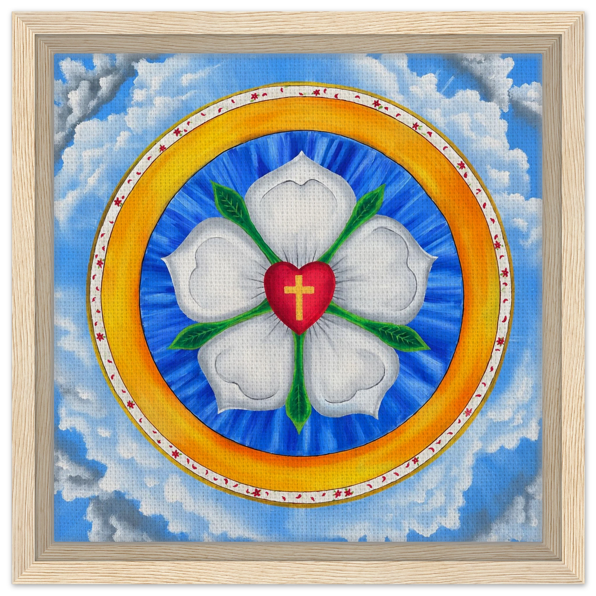 Lutherrose – gerahmte Leinwand, Ansicht 6