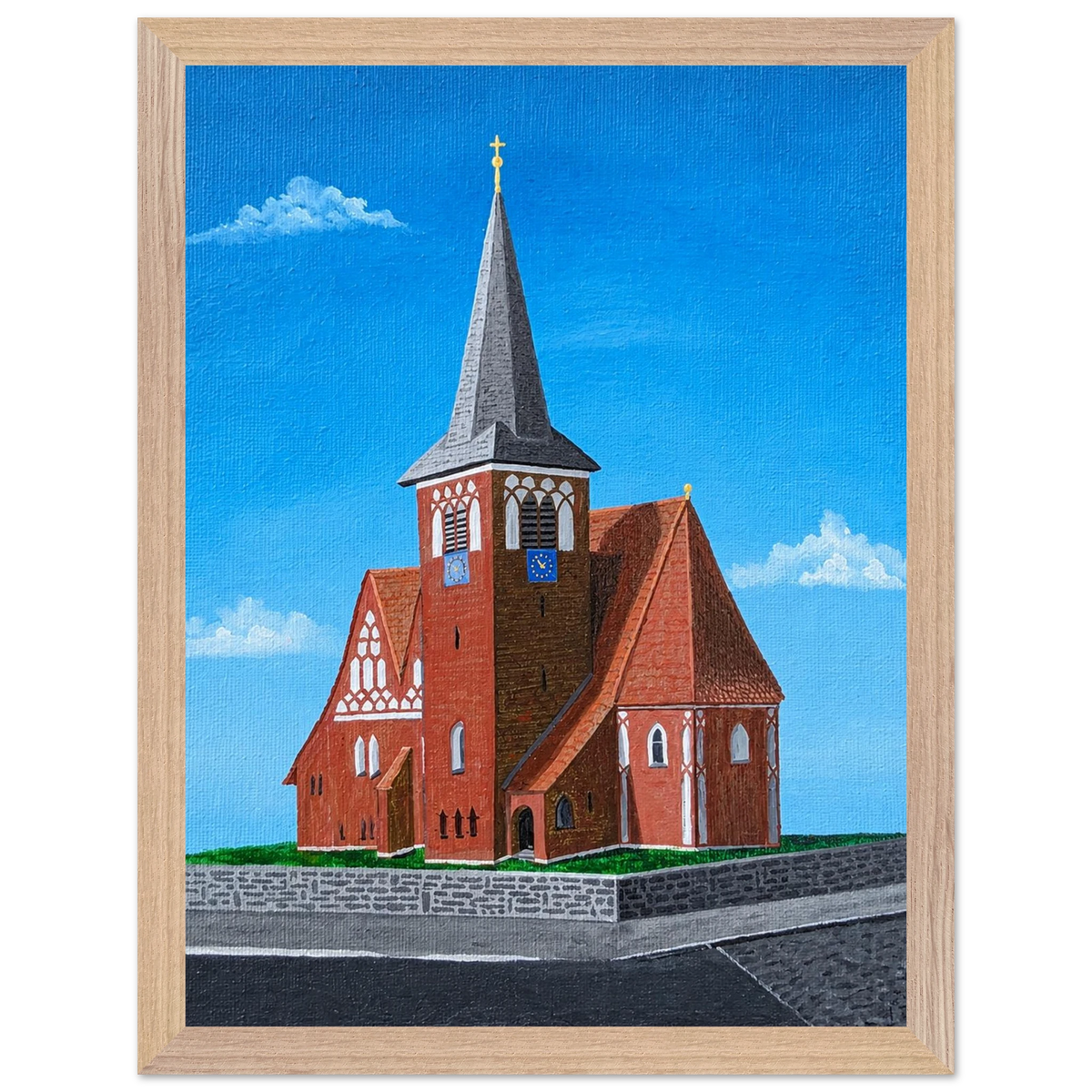 Rothenseer Kirche – gerahmter Kunstdruck, Ansicht 4