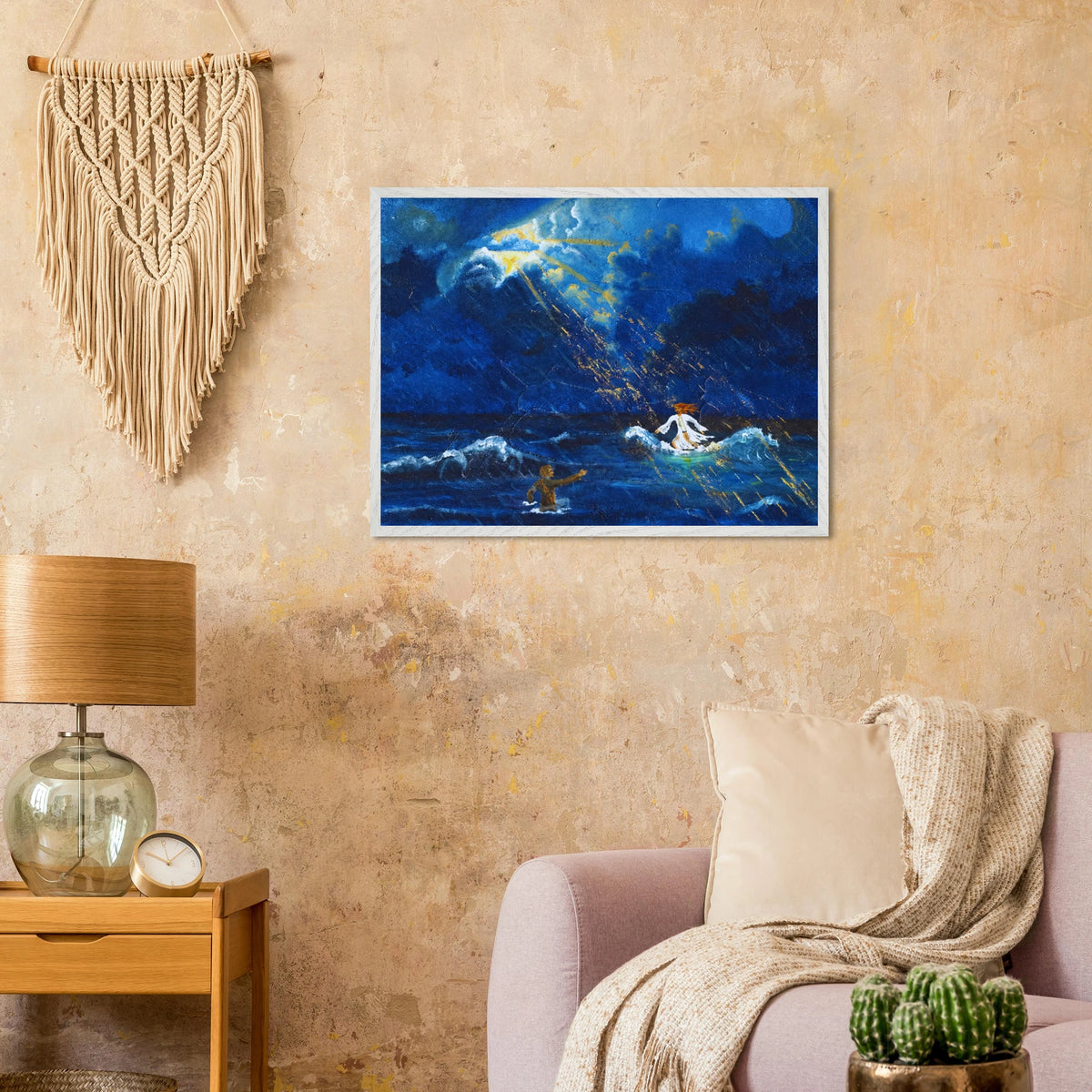 Jesus und Petrus auf dem Wasser – gerahmter Kunstdruck, Ansicht 12
