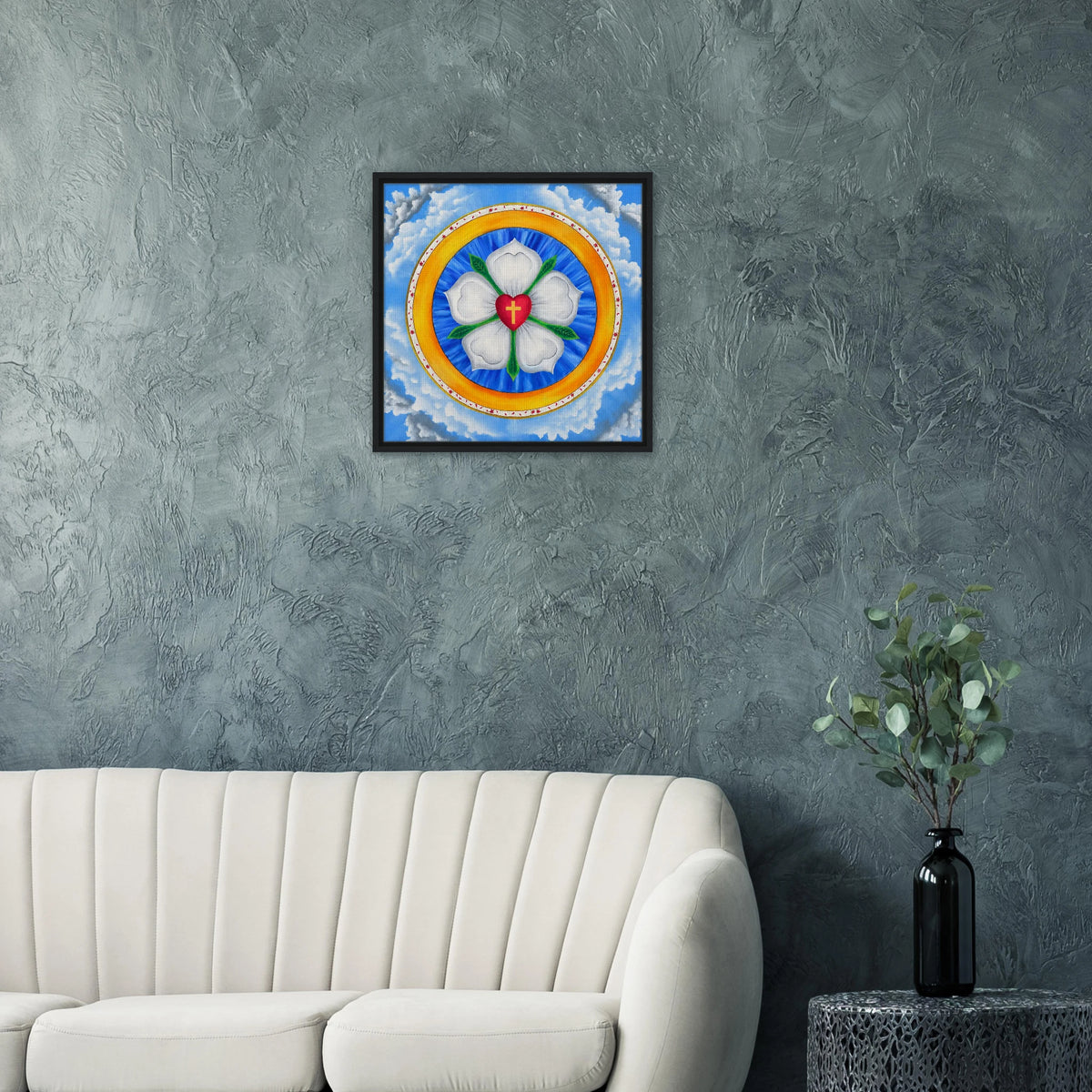 Lutherrose – gerahmte Leinwand, Ansicht 7