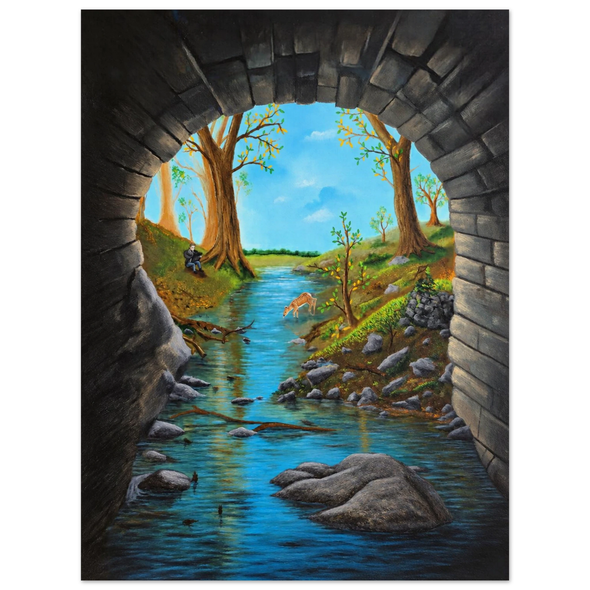 Dunkelheit und Licht – Kunstdruck, Ansicht 3