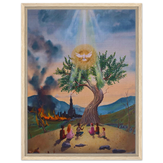 Der letzte Olivenbaum – gerahmte Leinwand, Ansicht 2
