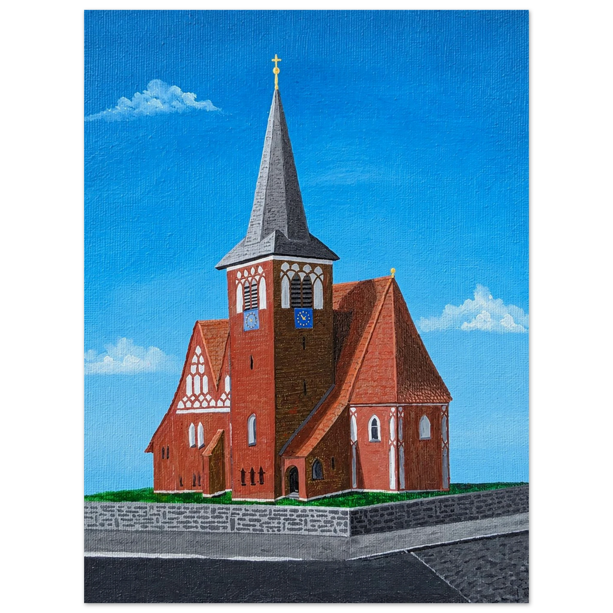 Rothenseer Kirche – Kunstdruck, Ansicht 3