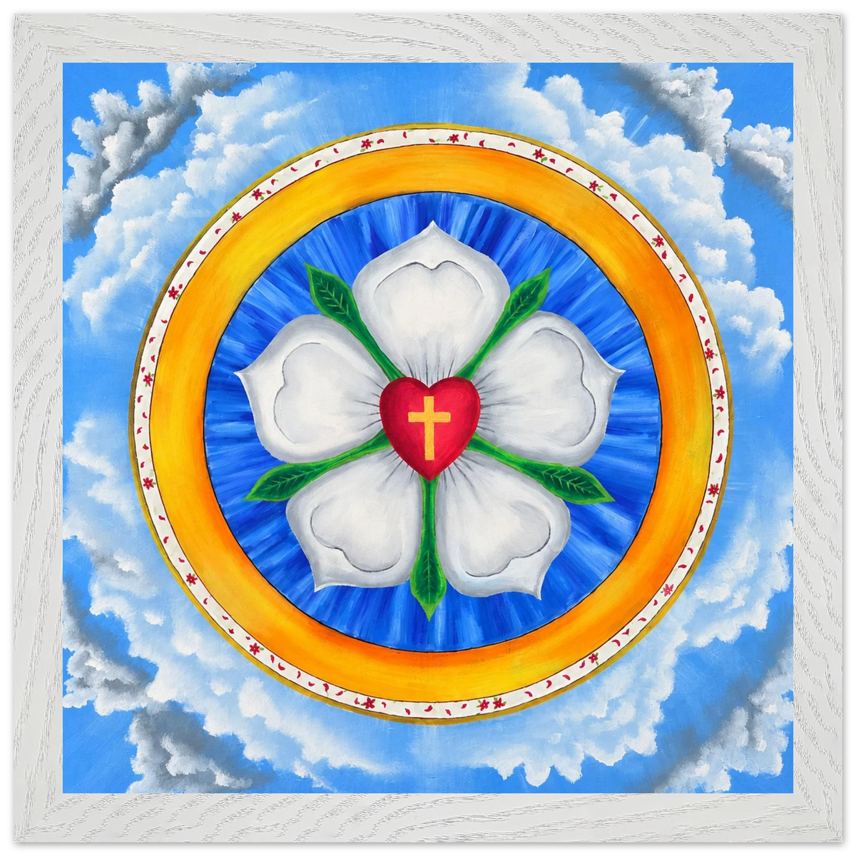 Lutherrose – gerahmter Kunstdruck, Ansicht 4