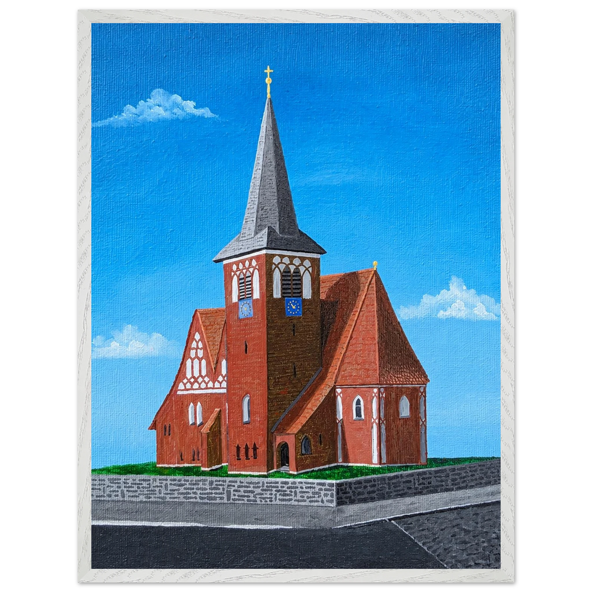 Rothenseer Kirche – gerahmter Kunstdruck, Ansicht 3