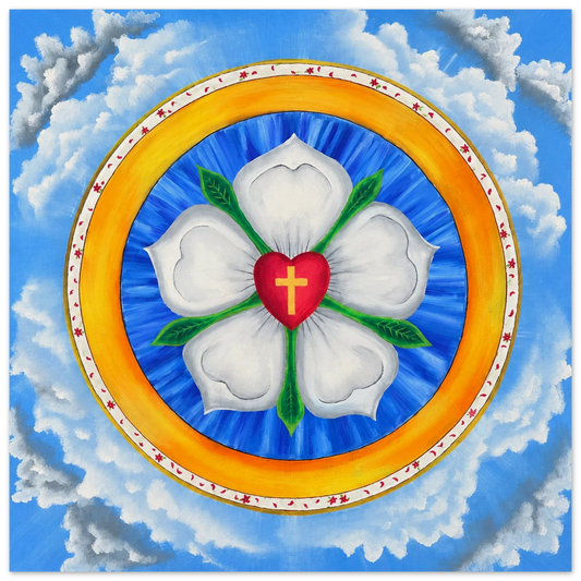 Lutherrose – Kunstdruck auf Papier nach Maximilian Schroeder