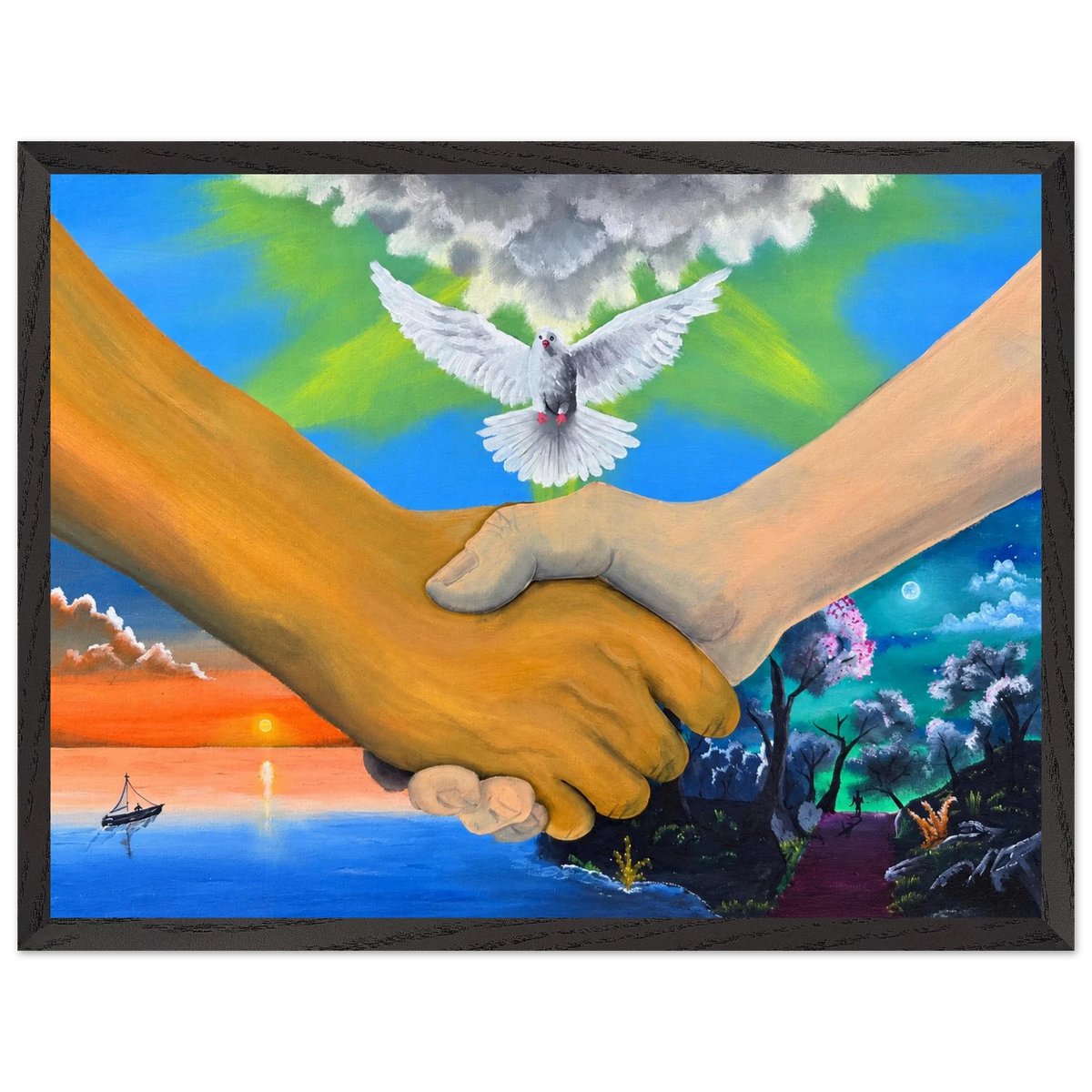 Wir sind alles Menschen – gerahmter Kunstdruck, Ansicht 2